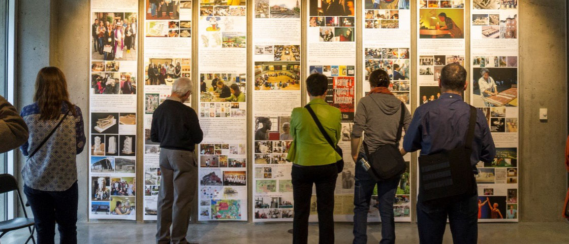 display at opening reception of Sharon Egretta Sutton, University of Washington